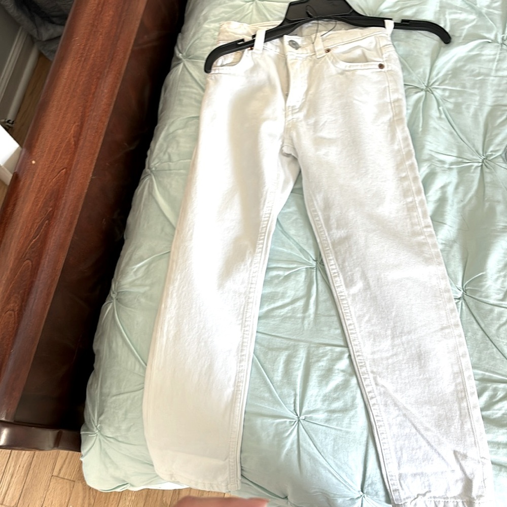 NWT Zara girls jeans size 7 white